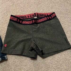 Under Armour Gray and Red Bike Shorts